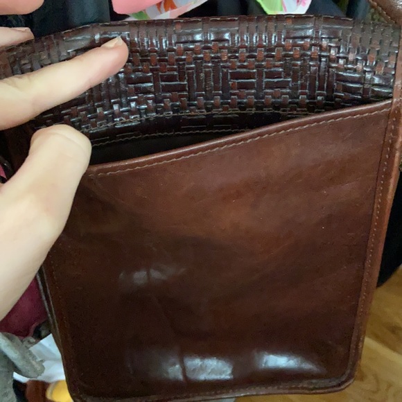 Brahmin Vintage Genuine Leather Woven Wicker Purse - Picture 9 of 9